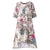 Feitong Women Dress Elegant O-Neck Casual Floral Printed Short Sleeve Irregularity Vintage Party Dresses Female Vestidos