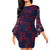 Women Casual Elastic Waist Lace Print Dress Summer Dress 3/4 Sleeve Elegant Casual Party Dresses Vestidos de Verano Robe Femme