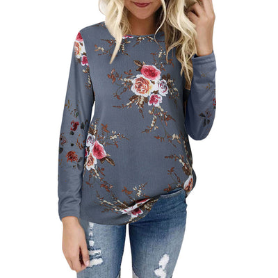 Women Casual O Neck Boho Floral Printing Long Sleeve Ladies Shirts Blouse Womens Tops and Blouses Blusas Mujer de Moda 2019