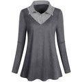 Women Long Sleeve Ladies Blusas Casual Work Tunic Top V Neck Stripes Button Down Tops Blouses Women Clothing Feminine Blouse