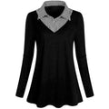 Women Long Sleeve Ladies Blusas Casual Work Tunic Top V Neck Stripes Button Down Tops Blouses Women Clothing Feminine Blouse