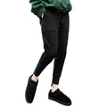 Fashion Women Casual Pockets Full Length Elastic Waist Solid Cotton Pants Cargo Pants Women Pantalon Femme Pantalones Mujer