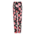 Feitong Women Pants Mid-Waist Floral Print Elastic Waist Long Loose Straight Ladies Casual Pants Female Trousers Pantalons