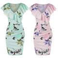 Summer Dress Women V-Neck Sexy Casual Sleeveless Flower Print Dresses Elegant Party Dresses Streetwear Robe Mujer Vestidos