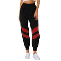 Feitong Women Pants Striped Patchwork Casual Sports Elastic Waistt Pants Comfortable Streetwear Female Trousers Femme Pantalons