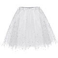 Feitong Women Skirts Paillette Elastic 3 Layered Short Skirt Adult Tutu Dancing Skirt Party Casual Skirts Femme Faldas Mujer